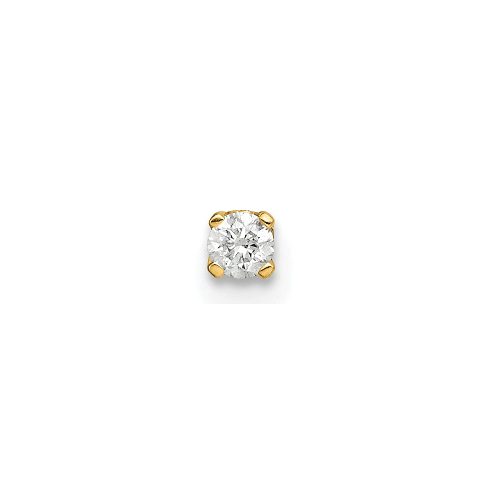 14k 1/20 carat Single Stud AA Diamond Earring