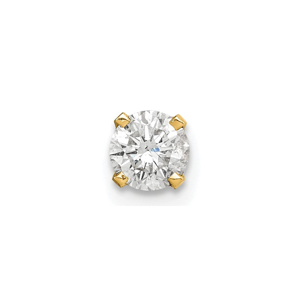 14k 3/8 carat Single Stud AA Diamond Earring