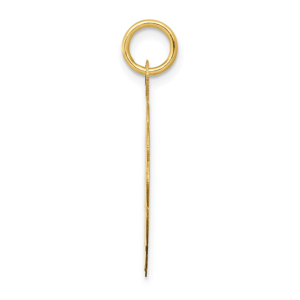 14k Baseball Engravable on Back Disc Charm