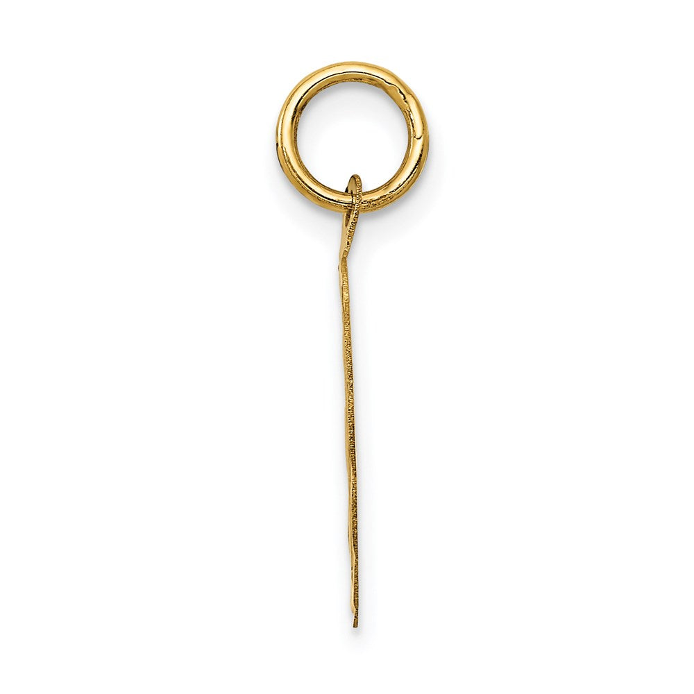 14k Polished IT'S A BOY Scalloped Engravable Disc Charm