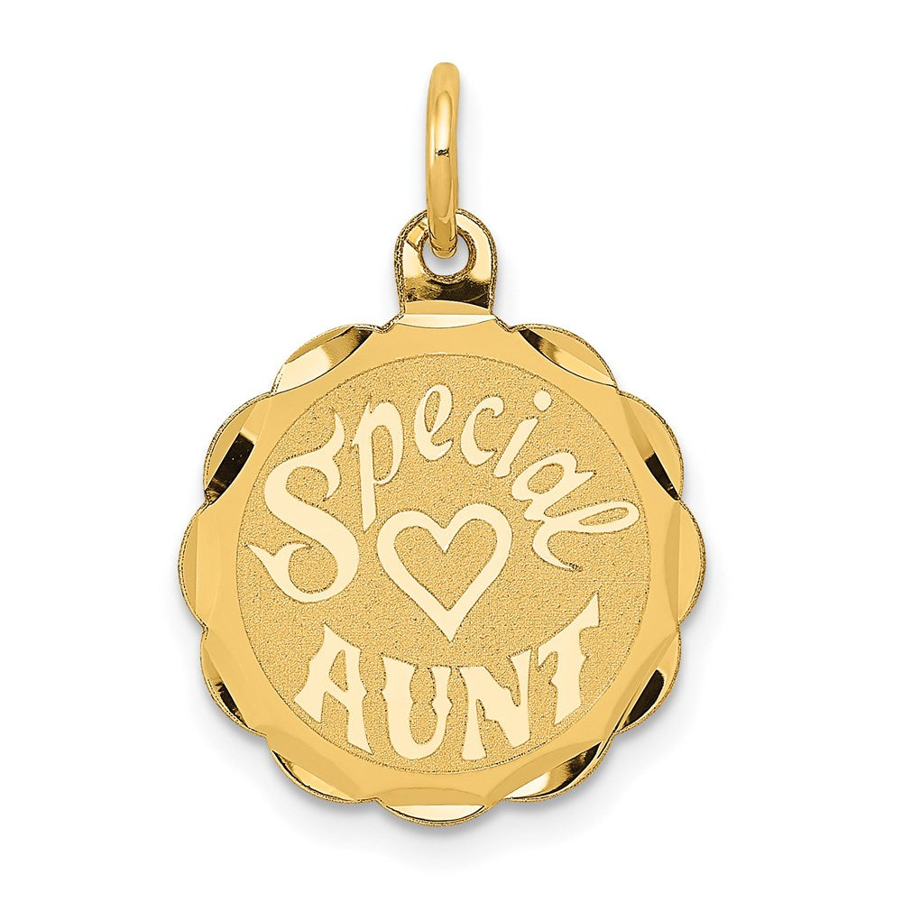 14K SPECIAL AUNT Engravable Disc Charm