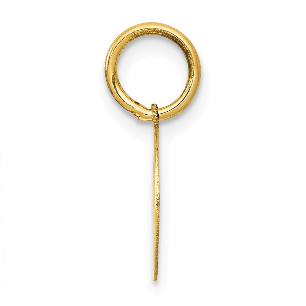 14k Small BAPTISM with Cross Round Disc Charm