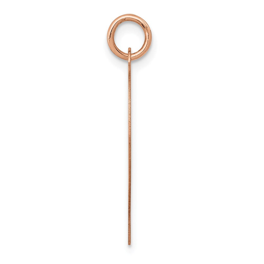 14K Rose Gold Polished Engravable Heart Disc Pendant