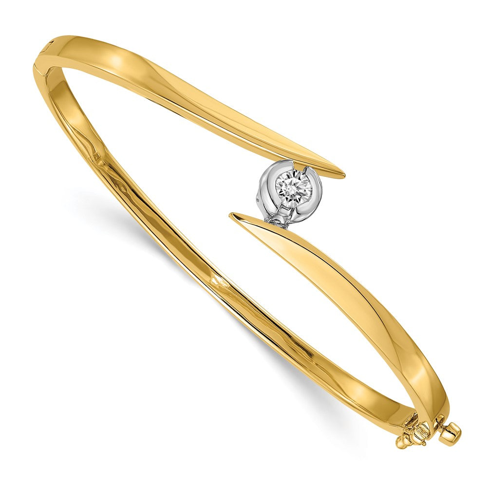 14k Two-tone VS Diamond bangle