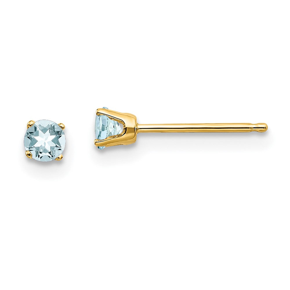 14k March/Aquamarine Post Earrings