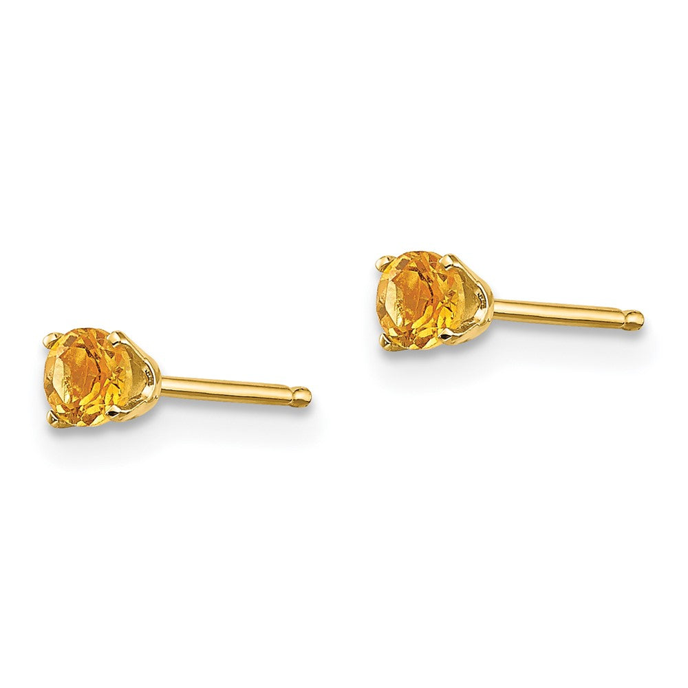14k November/Citrine Post Earrings