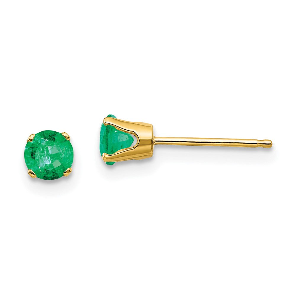 14k May/Emerald Post Earrings