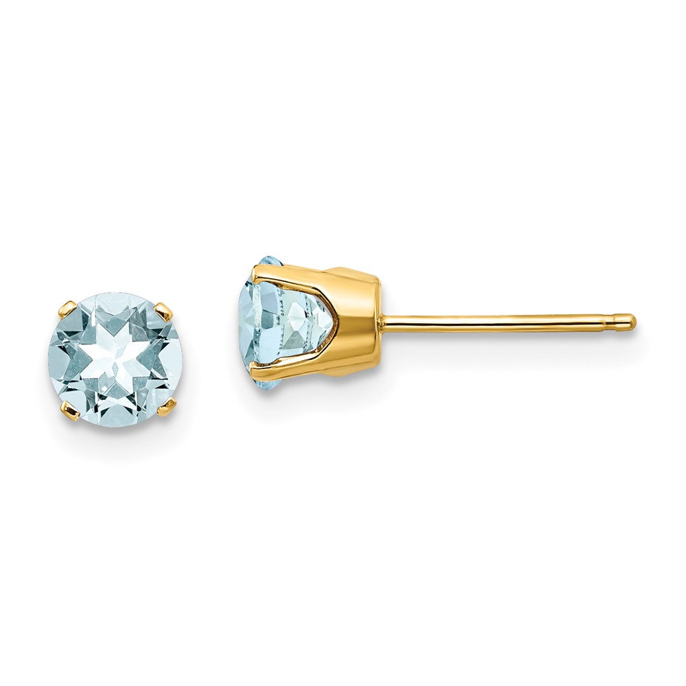 14k Aquamarine Earrings - March
