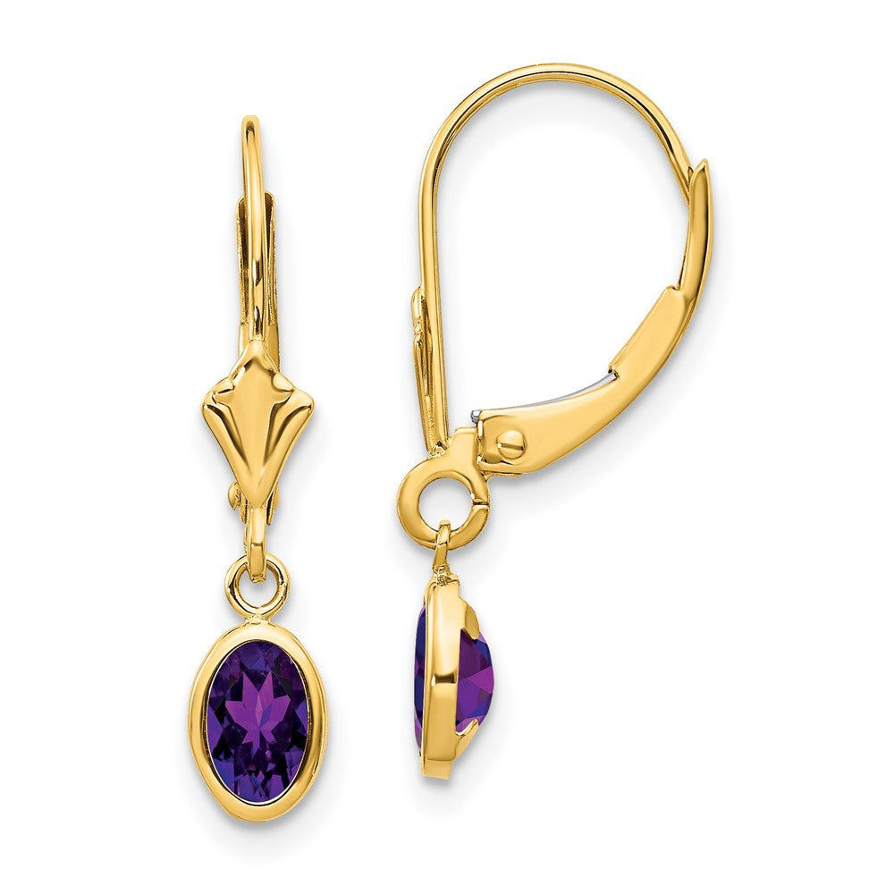 14k 6x February/Amethyst Earrings