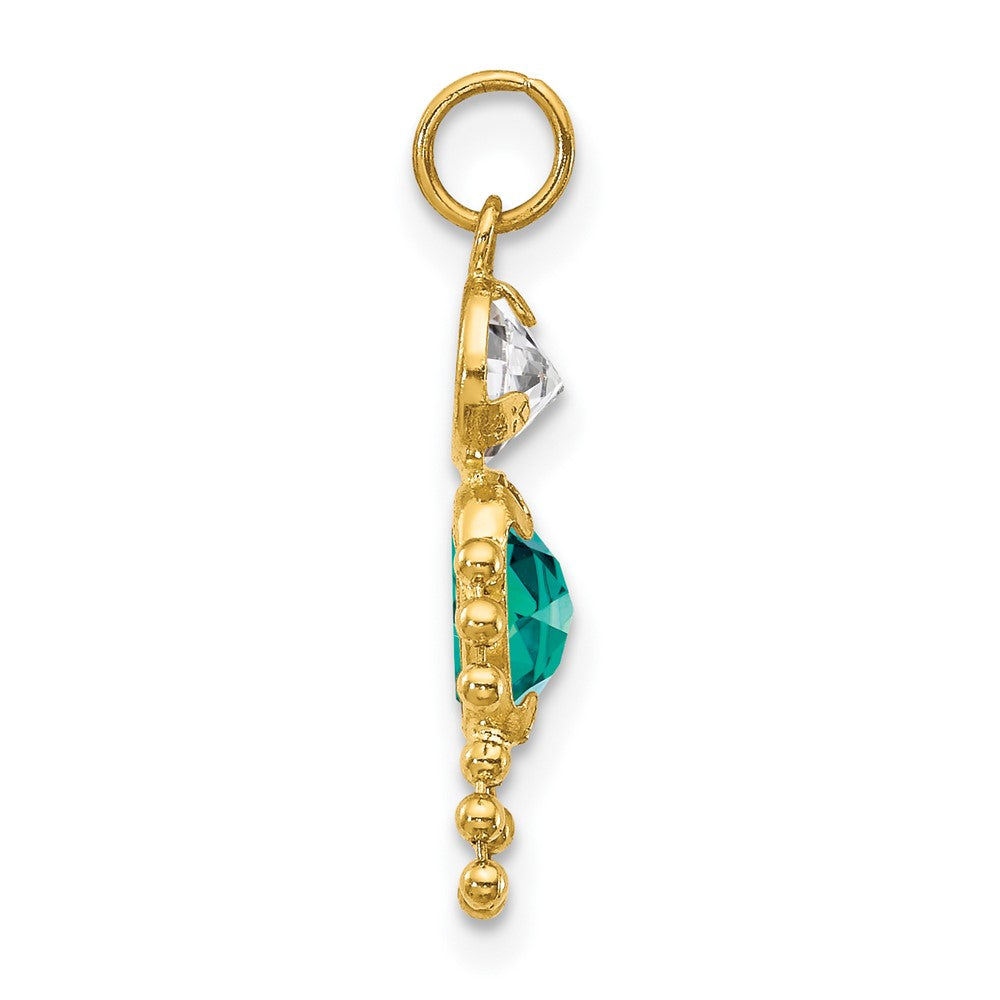 14k December Boy Birthstone Charm