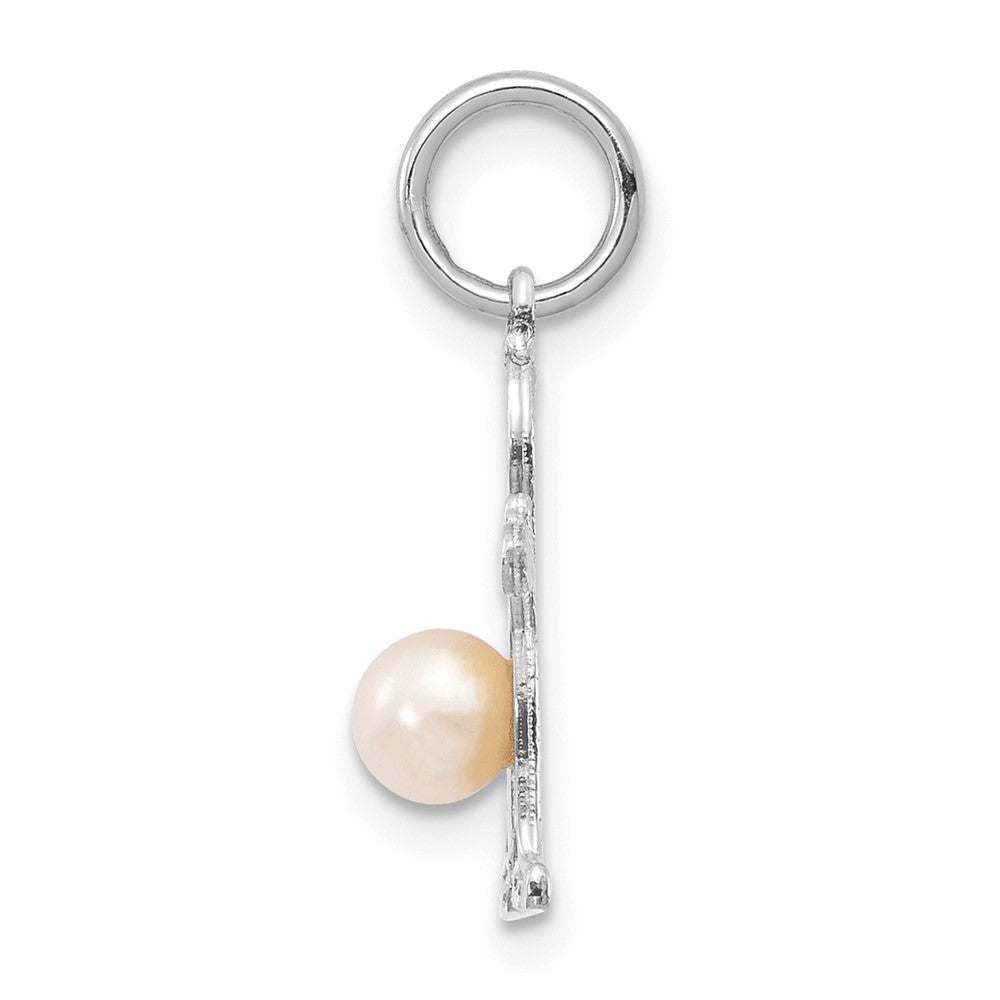14K White Gold Boy FW Cultured Pearl-June