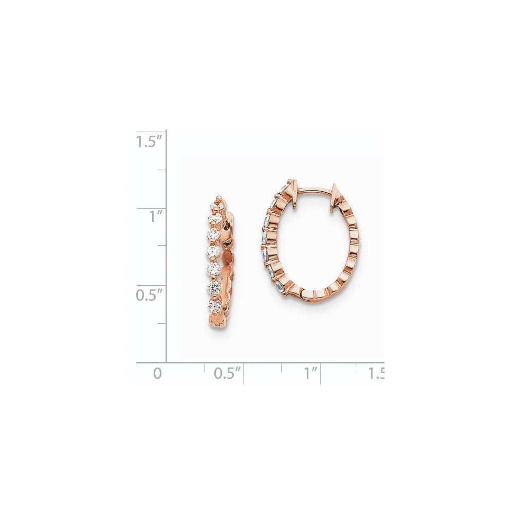 14k Rose Gold VS Diamond Earring