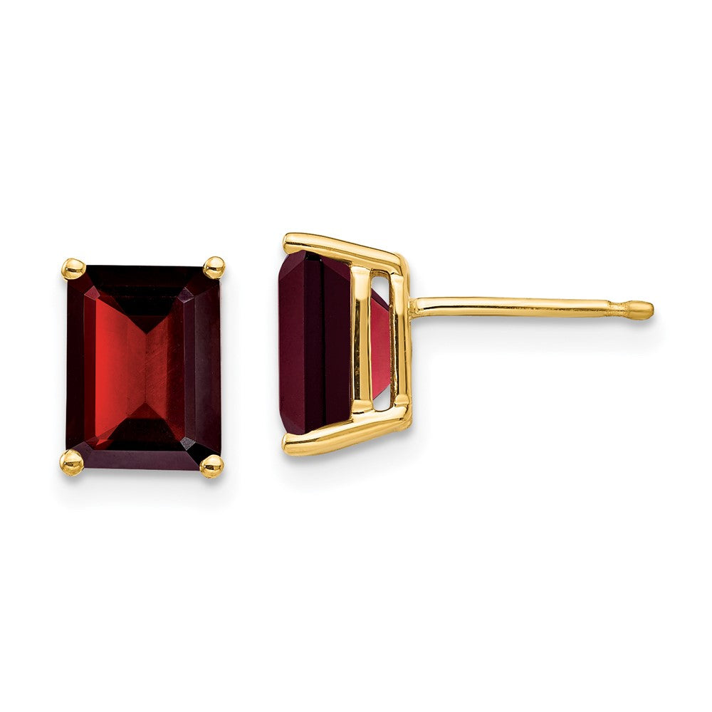14k 8x Garnet Earrings