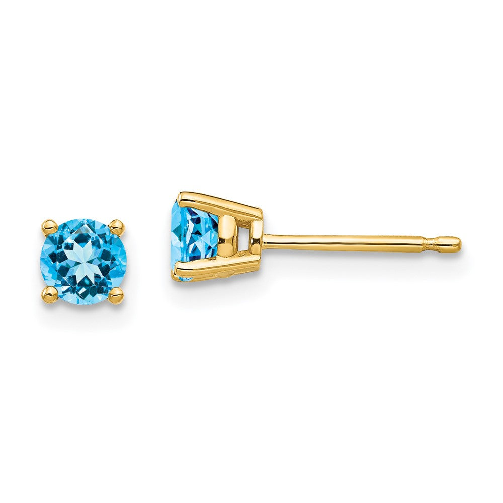 14k Blue Topaz Earrings