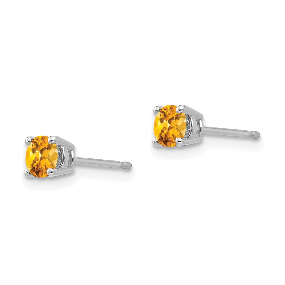 14k White Gold Citrine Earrings