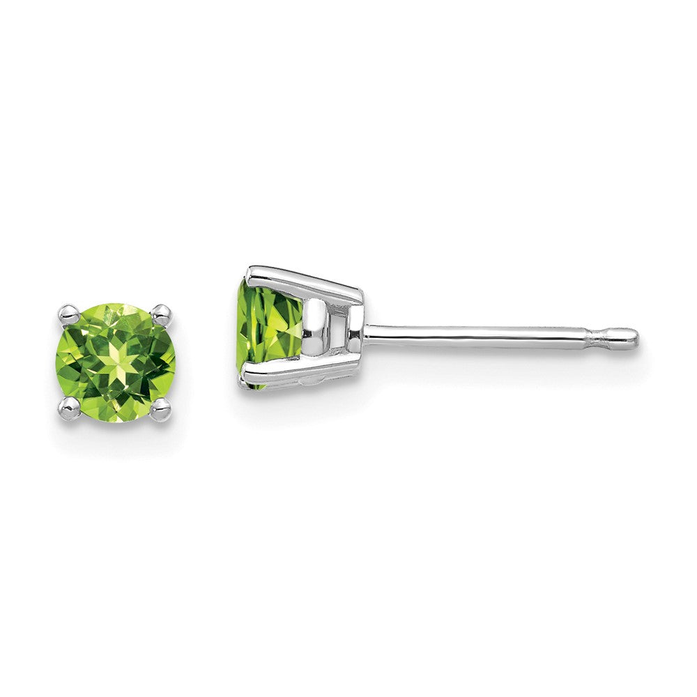 14k White Gold Peridot Earrings