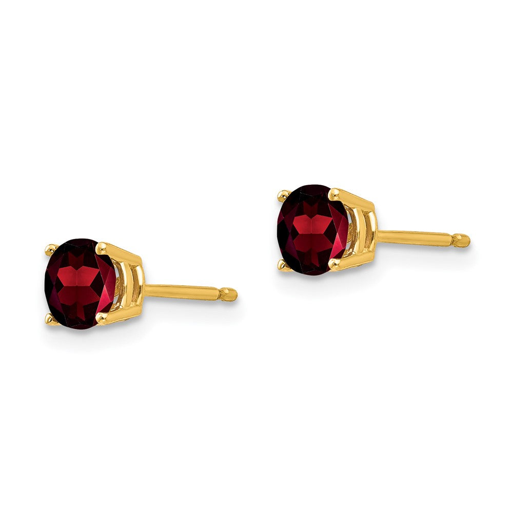 14k Garnet Post Earrings