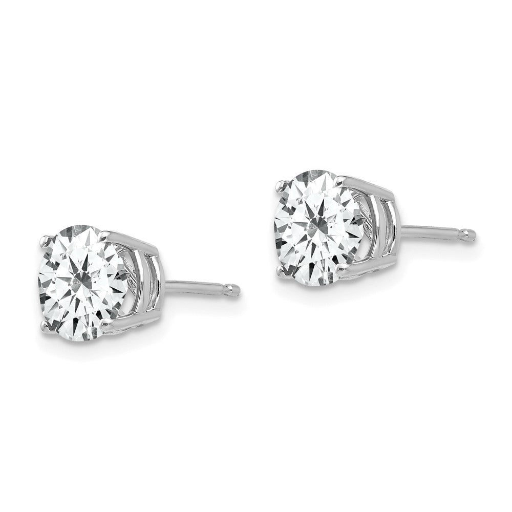 14k White Gold Cubic Zirconia Post Earrings