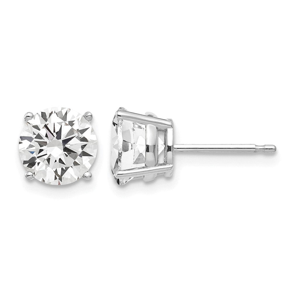 14k White Gold Cubic Zirconia Post Earrings