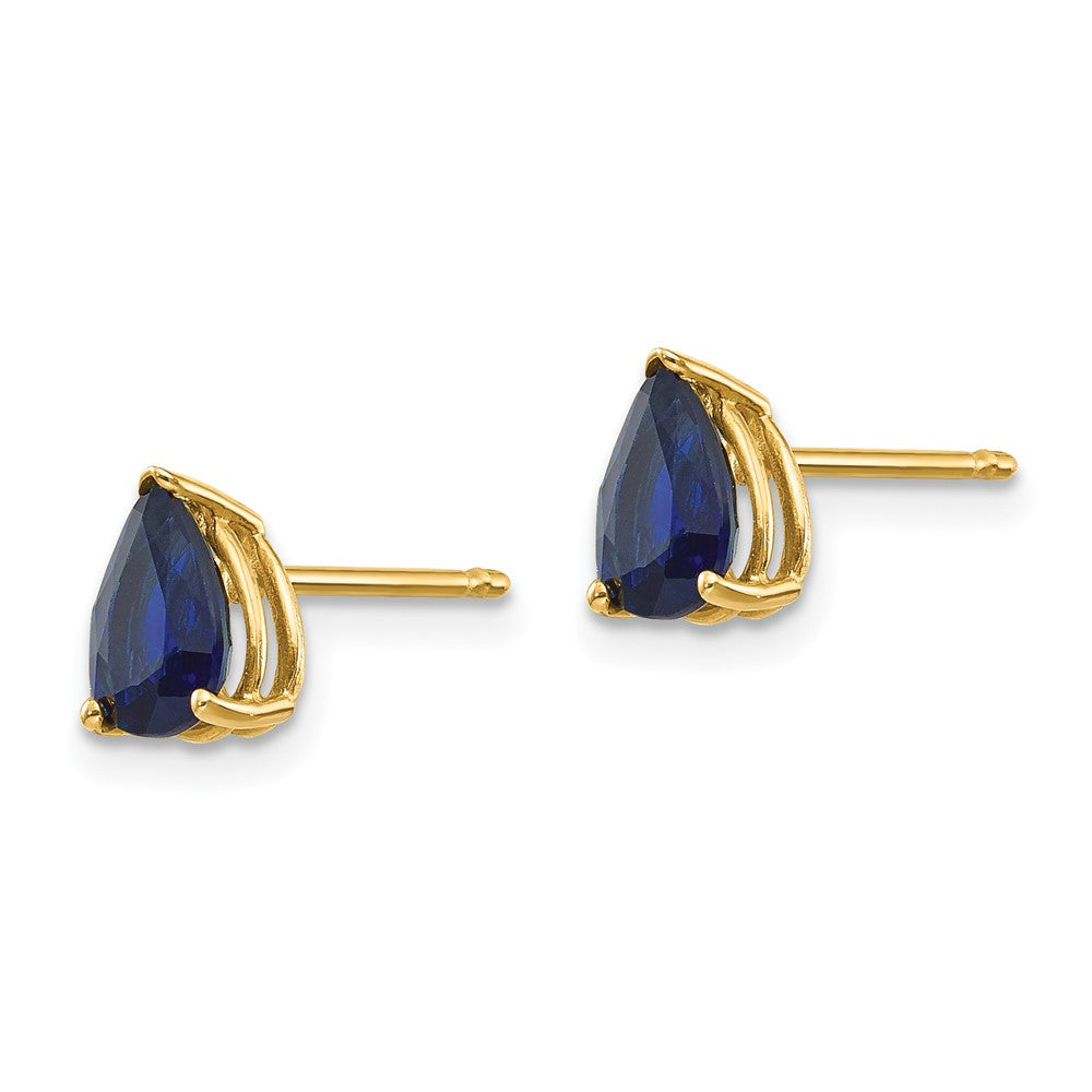 14k Sapphire Post Earrings