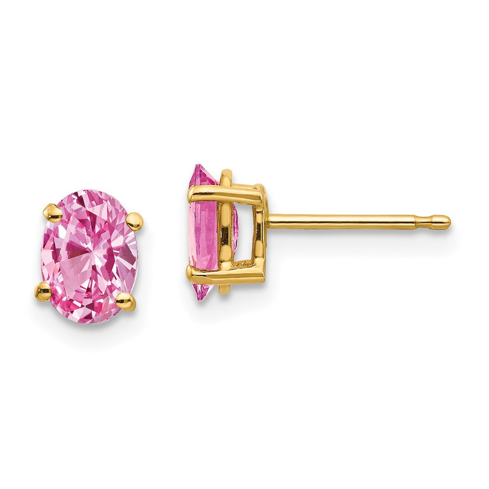 14k Pink Sapphire Earrings