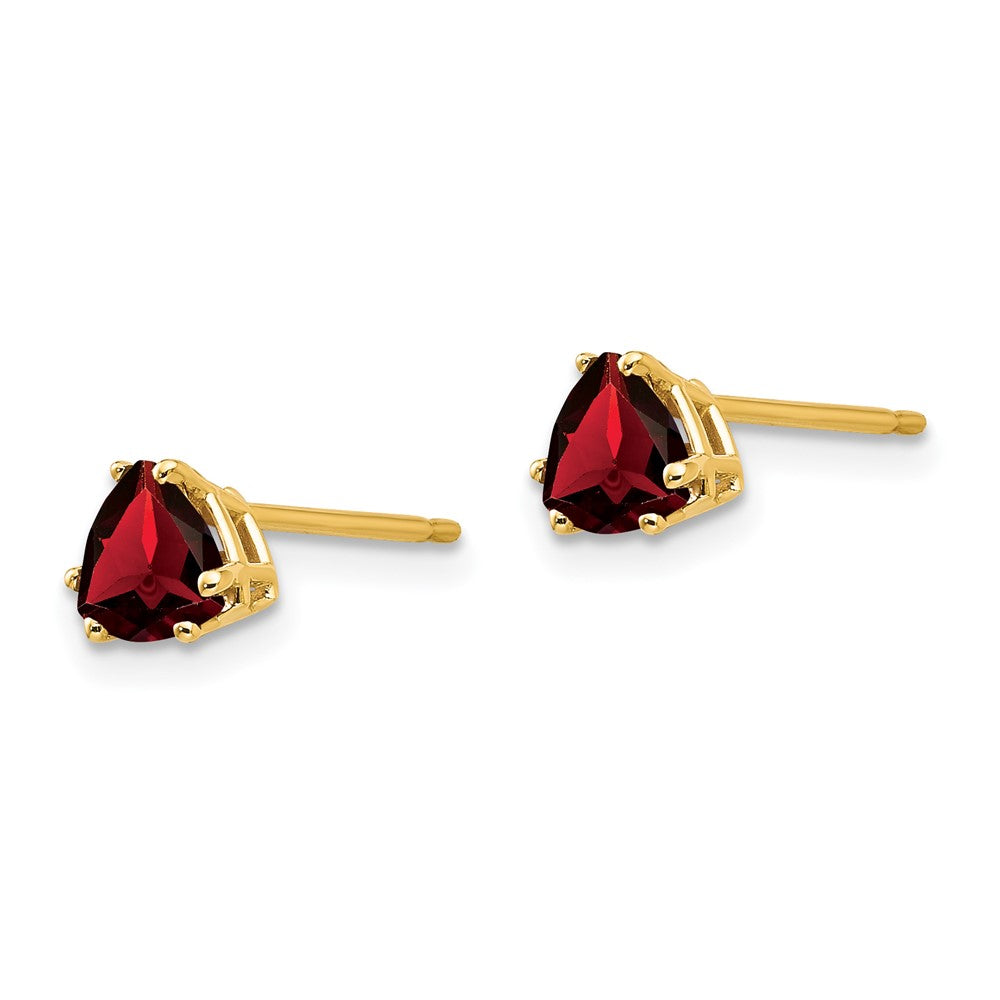 14k Trillion Garnet Post Earrings