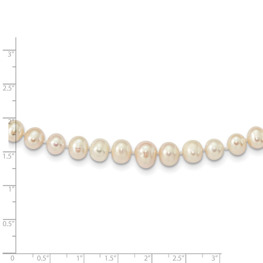 14k 4- White Freshwater Cultured Pearl Graduated Necklace