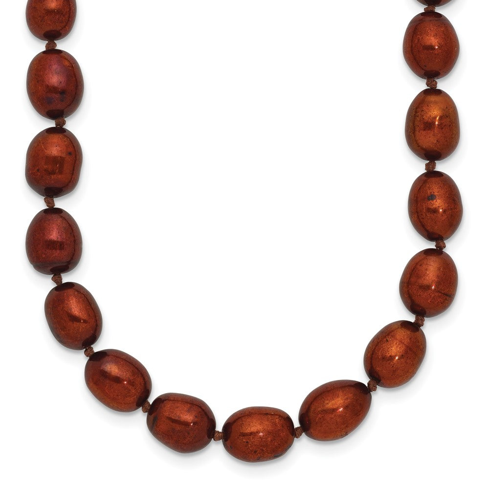 14k 7- Brown Rice Freshwater Cultured Pearl Necklace