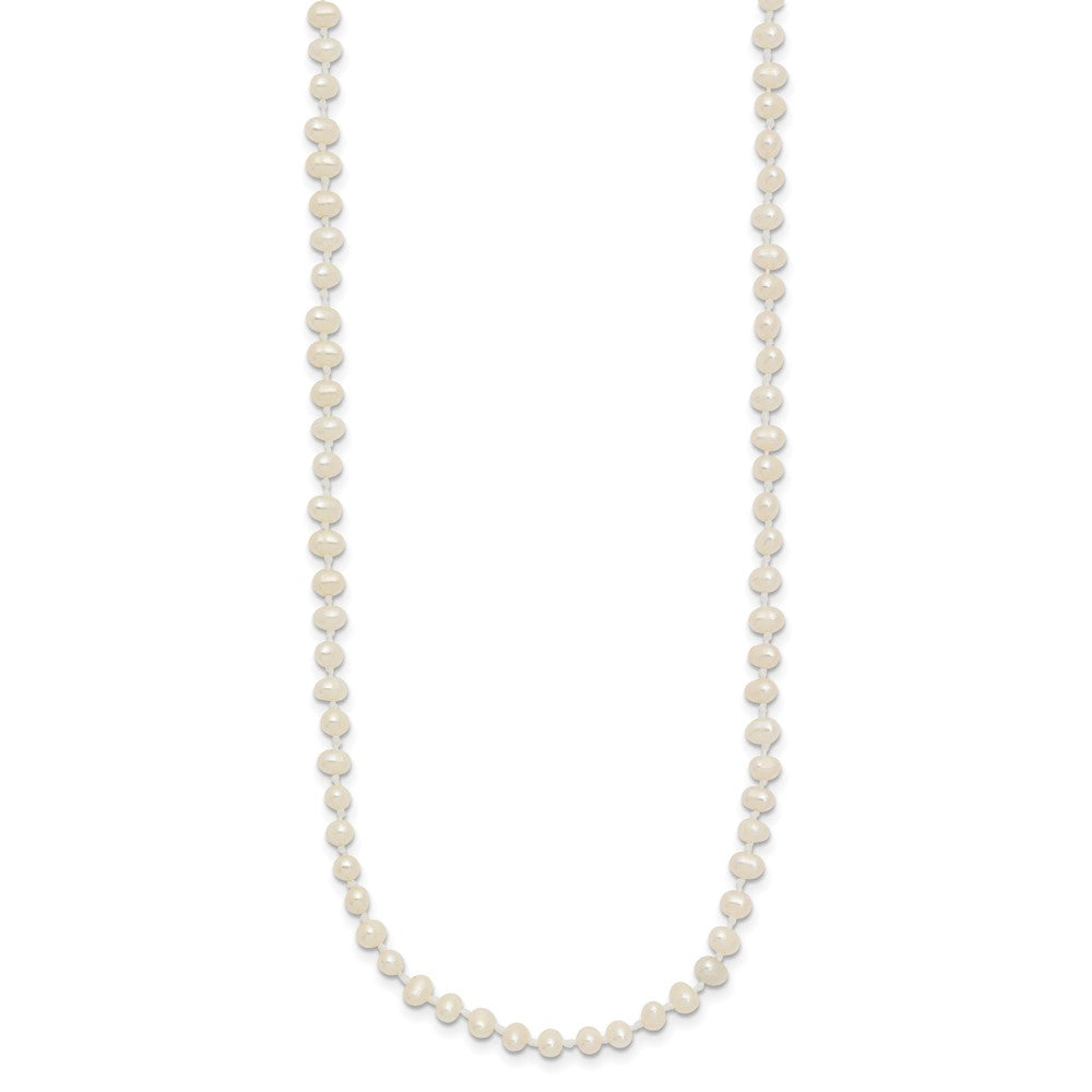 14k 3- White Semi-Round Freshwater Cultured Pearl Necklace