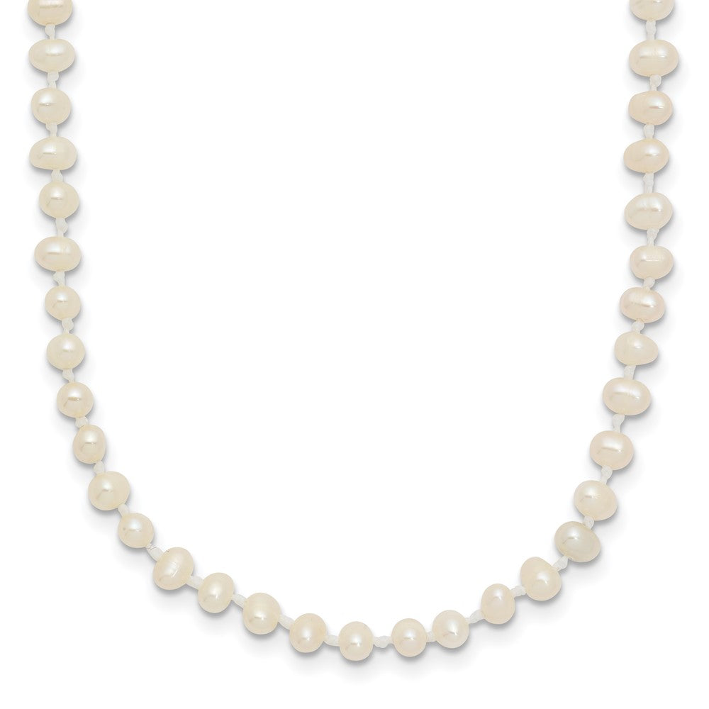 14k Children's 3- White Semi-Round Freshwater Cultured Pearl Necklace