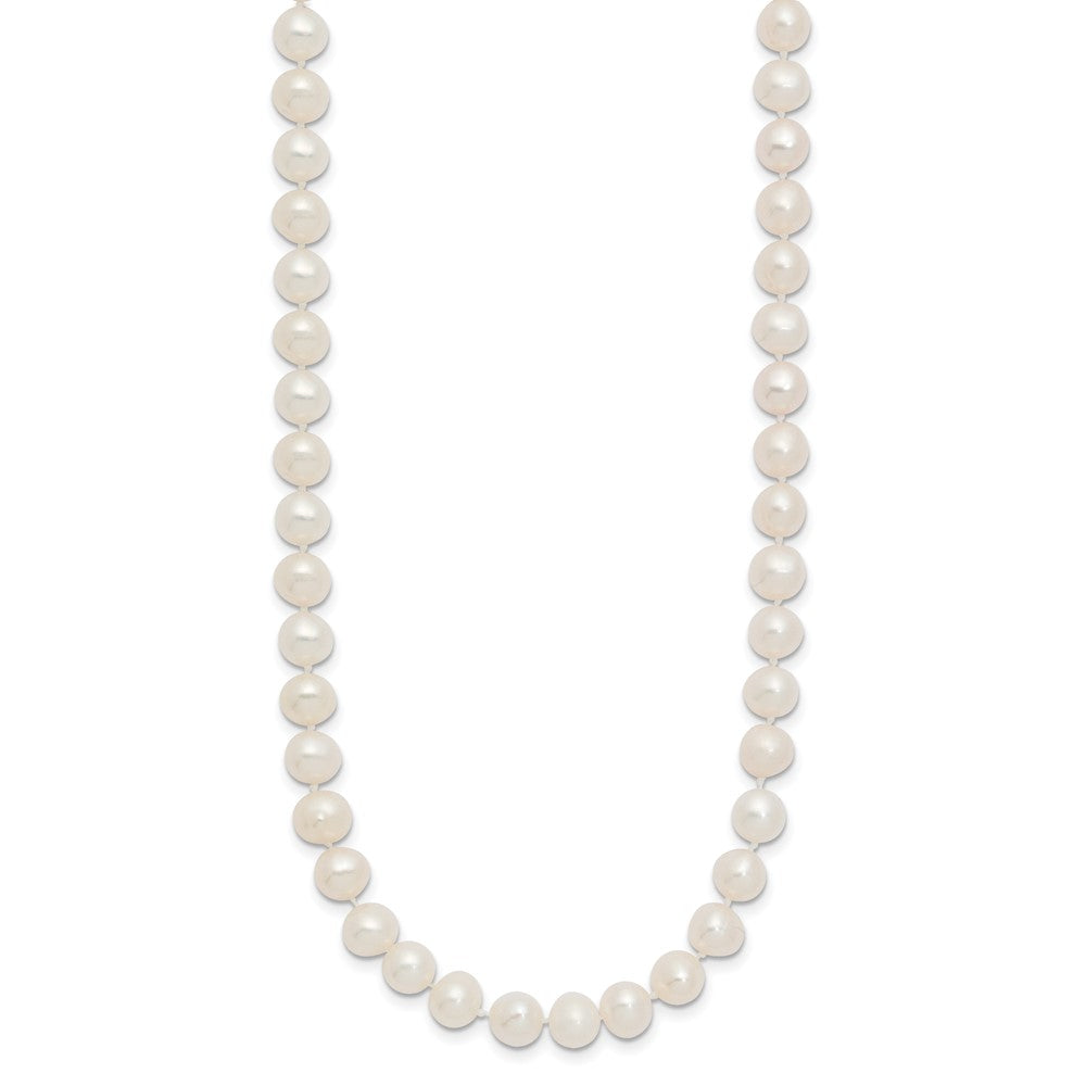 14k 6- White Semi-Round Freshwater Cultured Pearl Necklace
