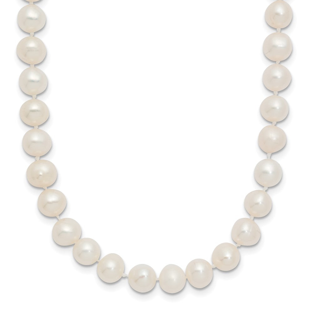 14k 6- White Semi-Round Freshwater Cultured Pearl Necklace