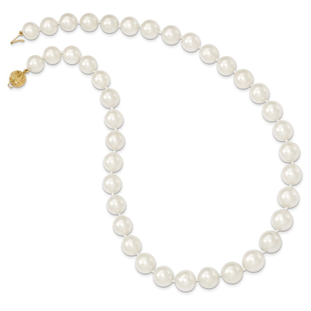 14k 9.5- White Saltwater Cultured South Sea Graduated Pearl Necklace