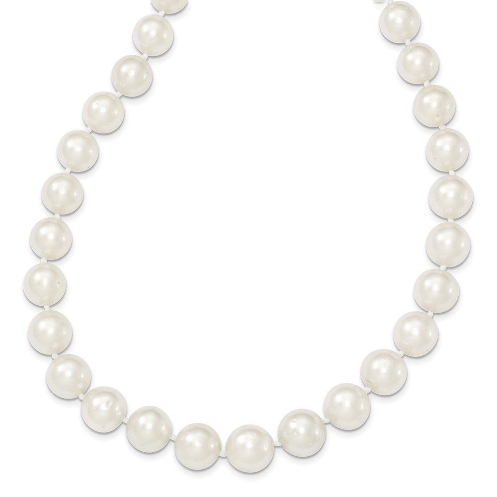 14k 9.5- White Saltwater Cultured South Sea Graduated Pearl Necklace