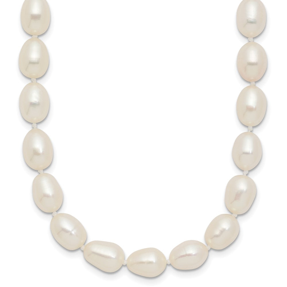 14k 7- White Rice Freshwater Cultured Pearl Necklace