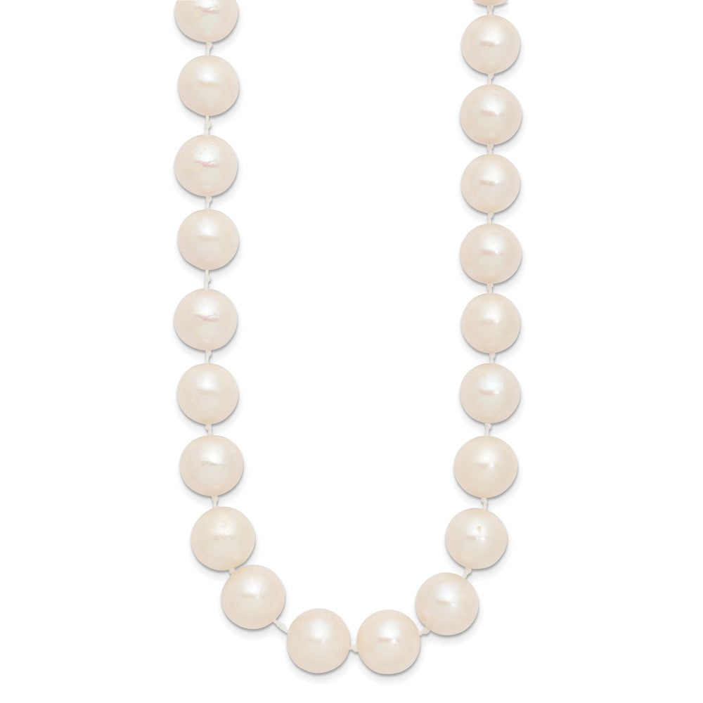 14k 11- White Near Round Freshwater Cultured Pearl Necklace