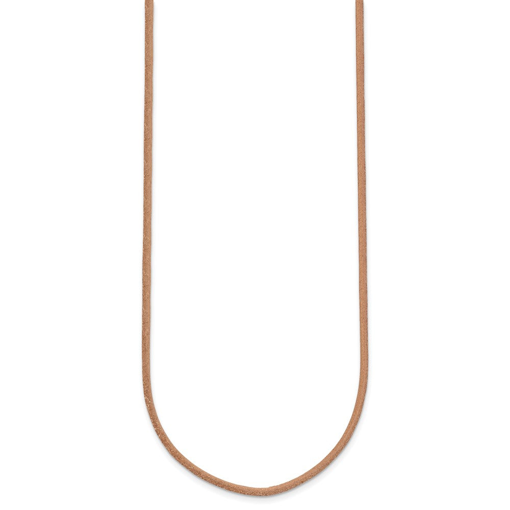 14k Natural Leather Cord Necklace