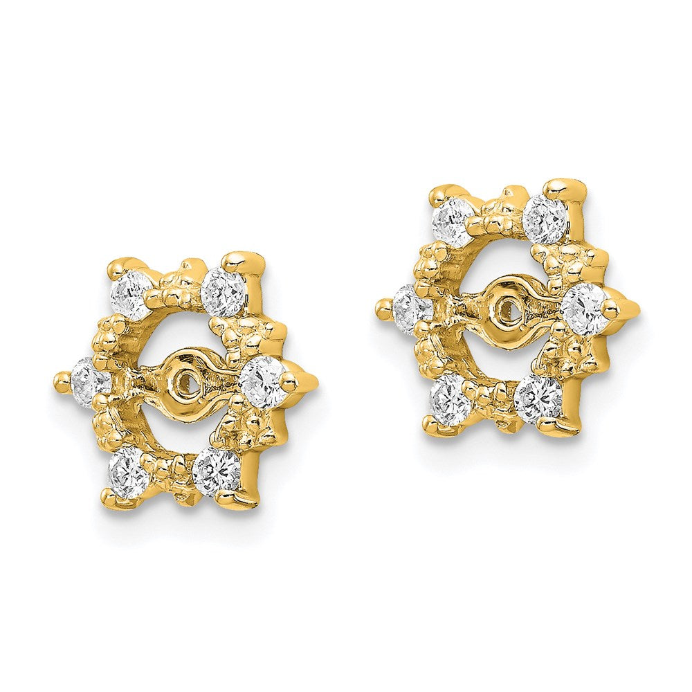 14k AA Diamond Earring Jackets