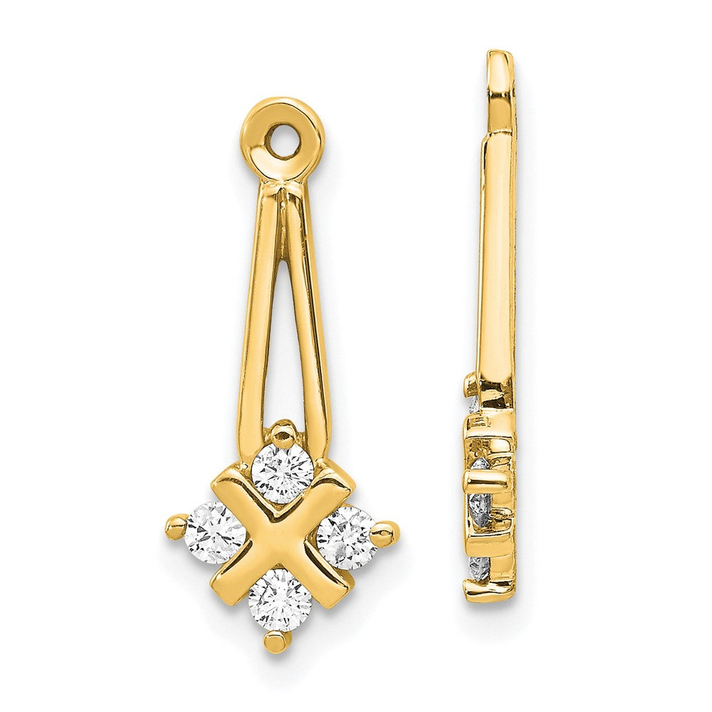 14k VS Dangle Cluster Diamond Earring Jacket