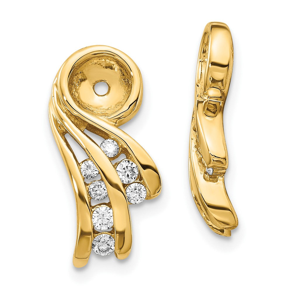 14k 1/4 carat AAA Diamond Fancy Earring Jackets