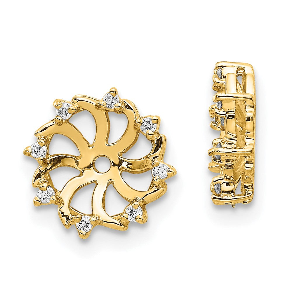 14k AAA Diamond earring jacket