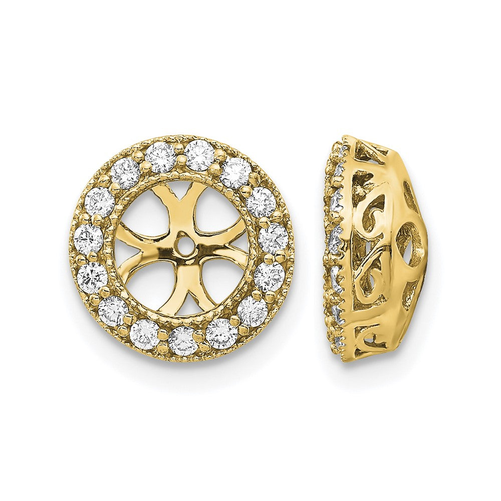 14k 1/3 carat A Diamond Circle Earring Jackets