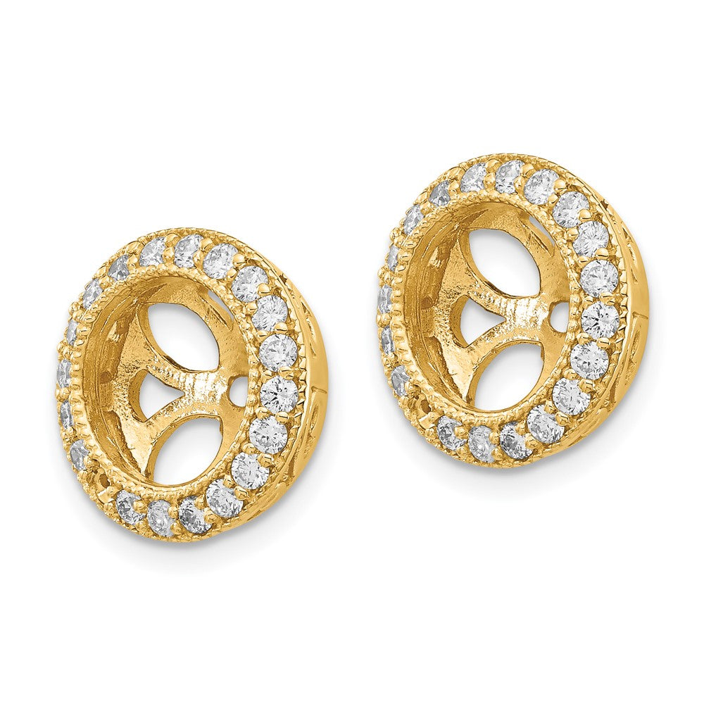 14k 1/2 carat VS Diamond Circle Earring Jackets