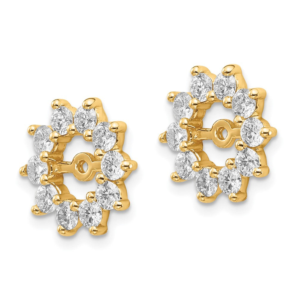14k 1 carat A Fancy Diamond Earring Jackets