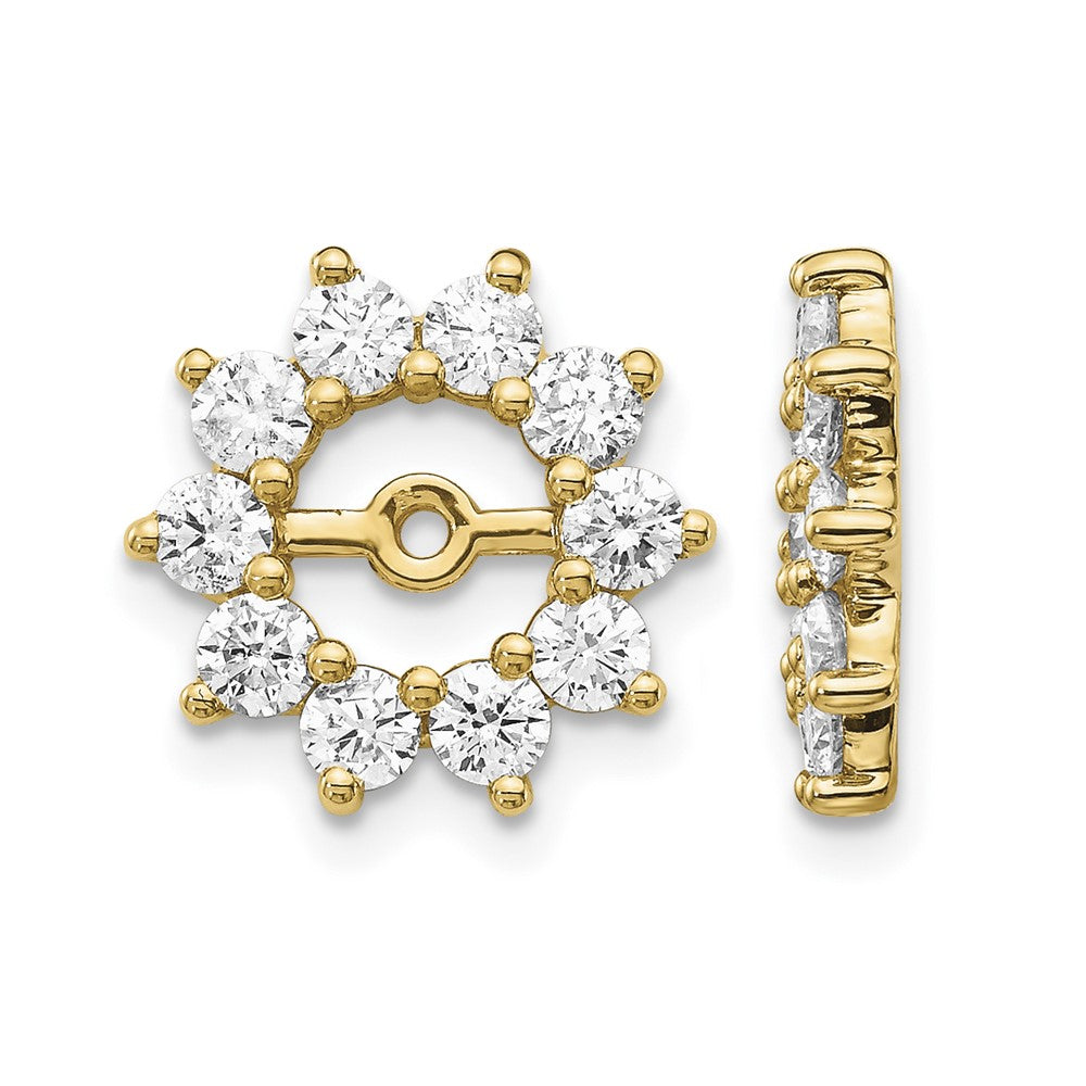 14k 1 carat AAA Fancy Diamond Earring Jackets