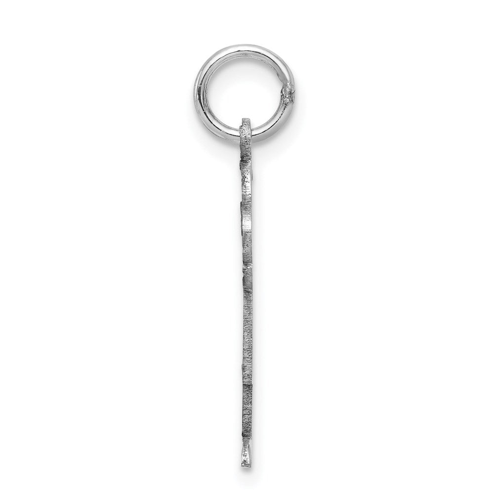 14k White Gold The Kids Small Boy with Hat Engravable Love Charm