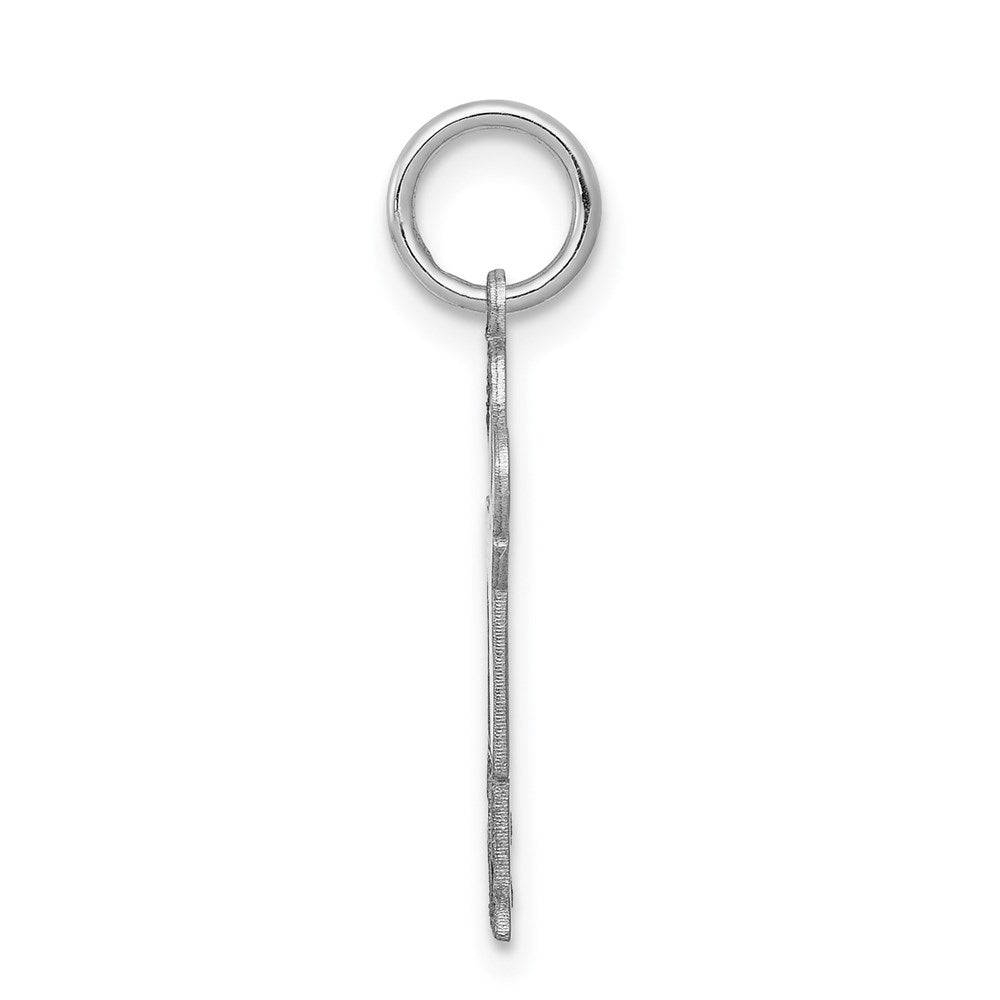 14k White Gold The Kids Small Boy with Haircut Engravable Kiss Charm