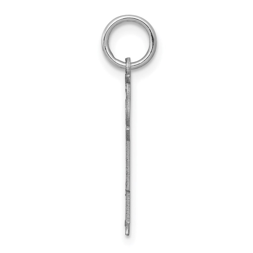 14k White Gold The Kids Small Patches Boy Engravable Kiss Charm
