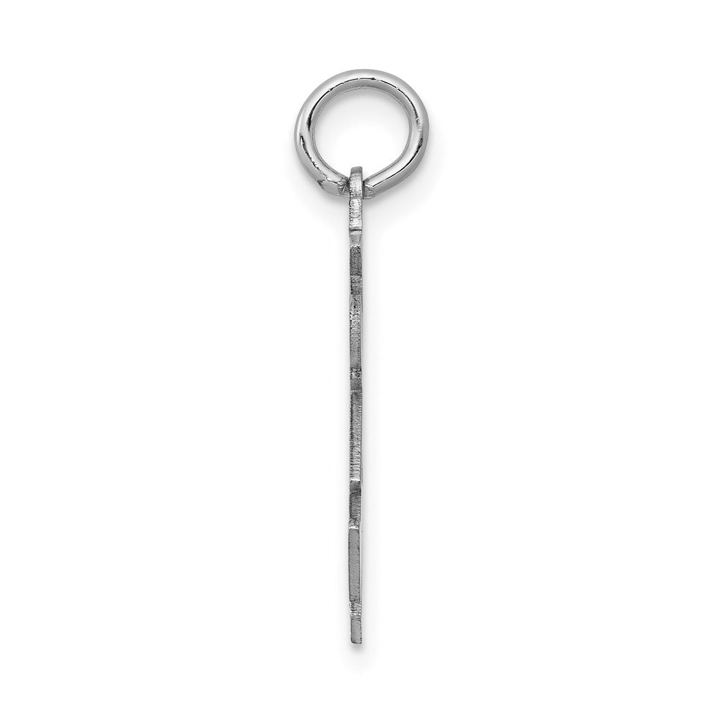 14k White Gold The Kids Small Floral Dress Girl Engravable Kiss Charm