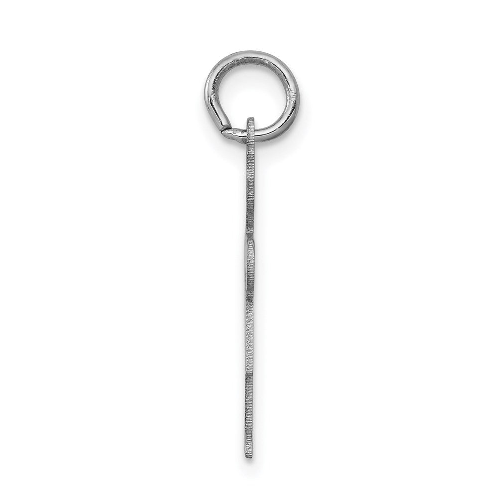 14k White Gold The Kids Small Heart Dress Girl Engravable Hugs Charm